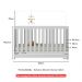 Berço 3 em 1 para Colchão 130 x 60cm Doce de Leite Multimóveis MP0527R Branco