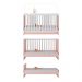 Berço 3 em 1 para Colchão 130 x 60cm Doce de Leite Multimóveis MP0527R Rosa