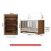 Berço 3 em 1 para Colchão 130 x 60cm com Cômoda 3 Gavetas Doce de Leite Multimóveis MP4239 Madeirado/Branco