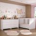 Berço 3 em 1 para Colchão 130 x 60cm com Cômoda Doce de Leite Multimóveis MP4297 Branco
