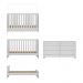 Berço 3 em 1 para Colchão 130 x 60cm com Cômoda Doce de Leite Multimóveis MP4297 Branco