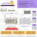 Berço 3 em 1 para Colchão 130 x 60cm com Cômoda Framboesa Multimóveis MP4295 Branco