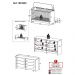 Berço 3 em 1 para Colchão 130 x 60cm com Cômoda Framboesa Multimóveis MP4295 Branco