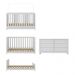 Berço 3 em 1 para Colchão 130 x 60cm com Cômoda Pipoca Multimóveis MP4293 Branco