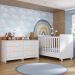 Berço 3 em 1 para Colchão 130x70cm com Rodízios e Cômoda Chantilly Multimóveis MP4290 Branco