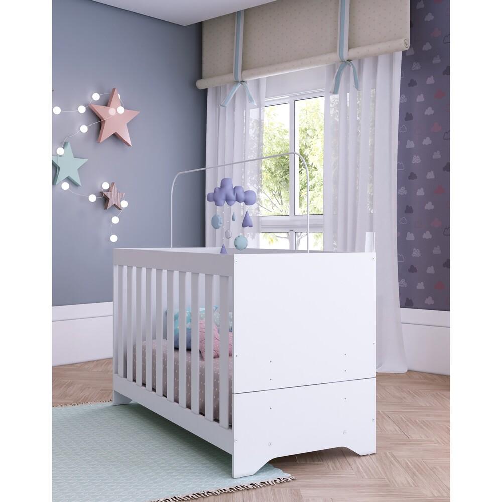 Berço 3 em 1 para Colchão 60 x 130 cm Multimóveis Branco