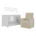 Berço 3x1 com Poltrona de Amamentação Multimóveis MP4064 Branco/Bege