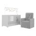 Berço 3x1 com Poltrona de Amamentação Multimóveis MP4064 Branco/Cinza