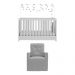 Berço 3x1 com Poltrona de Amamentação Multimóveis MP4064 Branco/Cinza