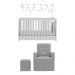 Berço 3x1 com Poltrona de Amamentação e Puff Multimóveis MP4076 Branco/Cinza