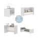 Berço 4 em 1 Vira Escrivaninha para Colchão 60x130cm Multimóveis MP4349 Branco