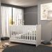 Berço 4 em 1 para Colchão 60 x 130 cm Multimóveis Evolution vira Escrivaninha FG0541PN Branco