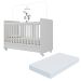 Berço Americano 3 em 1 com Colchão Incluso Chantilly Multimóveis BB0504BC Branco