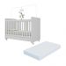 Berço Americano 3 em 1 com Colchão Incluso e Rodízios Bambino Multimóveis MP4306 Branco
