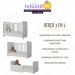 Berço Americano 3 em 1 com Colchão Incluso/Rodízios e Guarda-Roupa 4 Pts Pimpolho Multimóveis MP4387 Branco