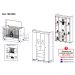 Berço Americano 3 em 1 com Rodízios e Guarda-Roupa 4 Portas 3 Gavetas Pimpolho Multimóveis MP4386 Branco