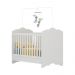 Berço Americano 3 em 1 para Colchão 70x130cm Quindim Multimóveis BB0536PA Branco