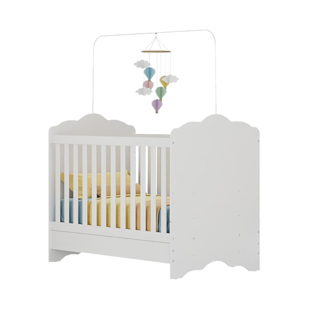 Berço Americano 3 em 1 para Colchão 70x130cm Quindim Multimóveis BB0536PA Branco