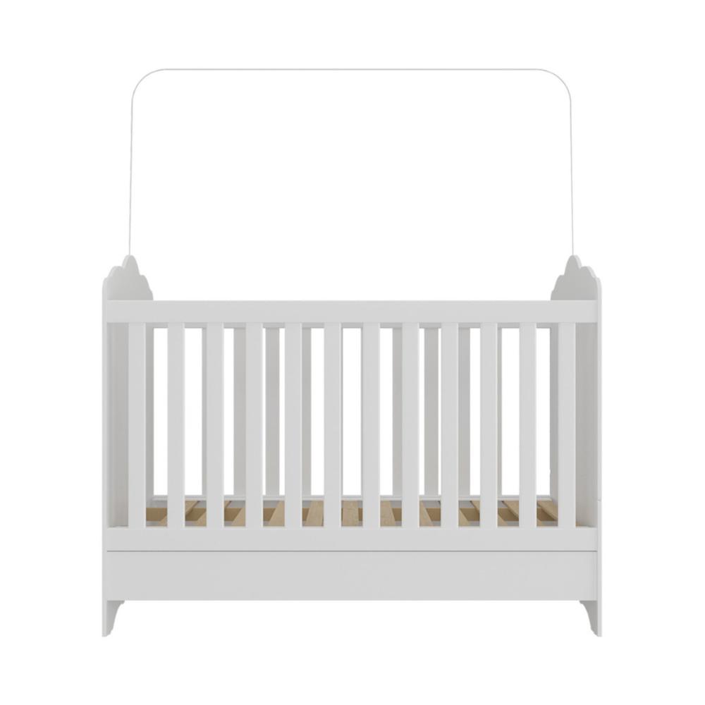 Berço Americano 3 em 1 para Colchão 70x130cm Quindim Multimóveis BB0536PA Branco