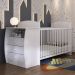 Berço Cômoda com Colchão Incluso Colinho de Mãe Multimóveis MP4304 Branco