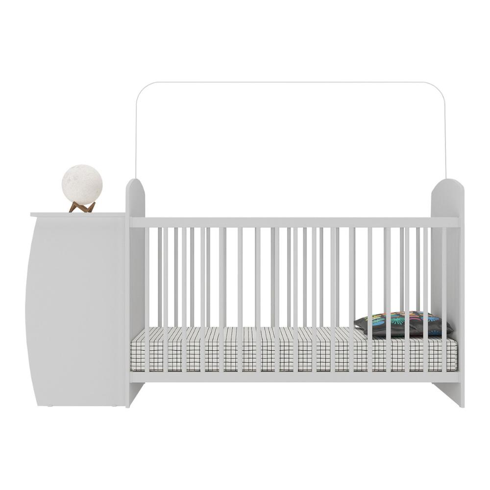 Berço Cômoda com Colchão Incluso Colinho de Mãe Multimóveis MP4304 Branco