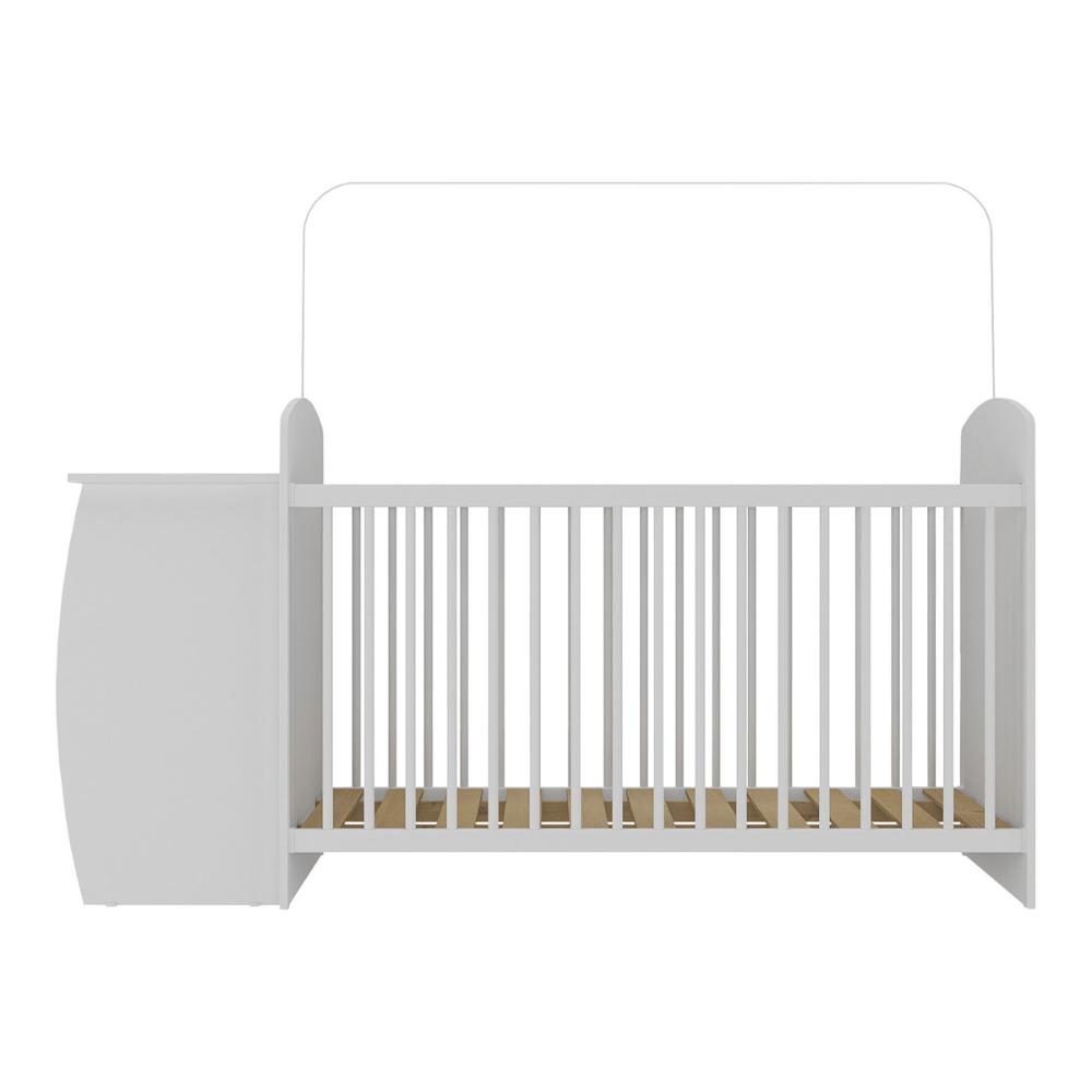 Berço Cômoda com Colchão Incluso Colinho de Mãe Multimóveis MP4304 Branco