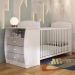 Berço Cômoda com Colchão Incluso Colinho de Mãe Multimóveis MP4304 Branco/Cinza