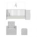 Berço Cômoda com Colchão, Poltrona de Amamentação e Puff Meu Bebê Multimóveis MP4108 Branco