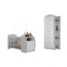 Berço Cômoda com Guarda-Roupa 2 Portas 1 Gaveta Multimóveis MP4372 Branco/Colorido