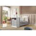 Berço Cômoda para Colchão 60 x 130 cm  Rafael Multimóveis Branco/Cinza