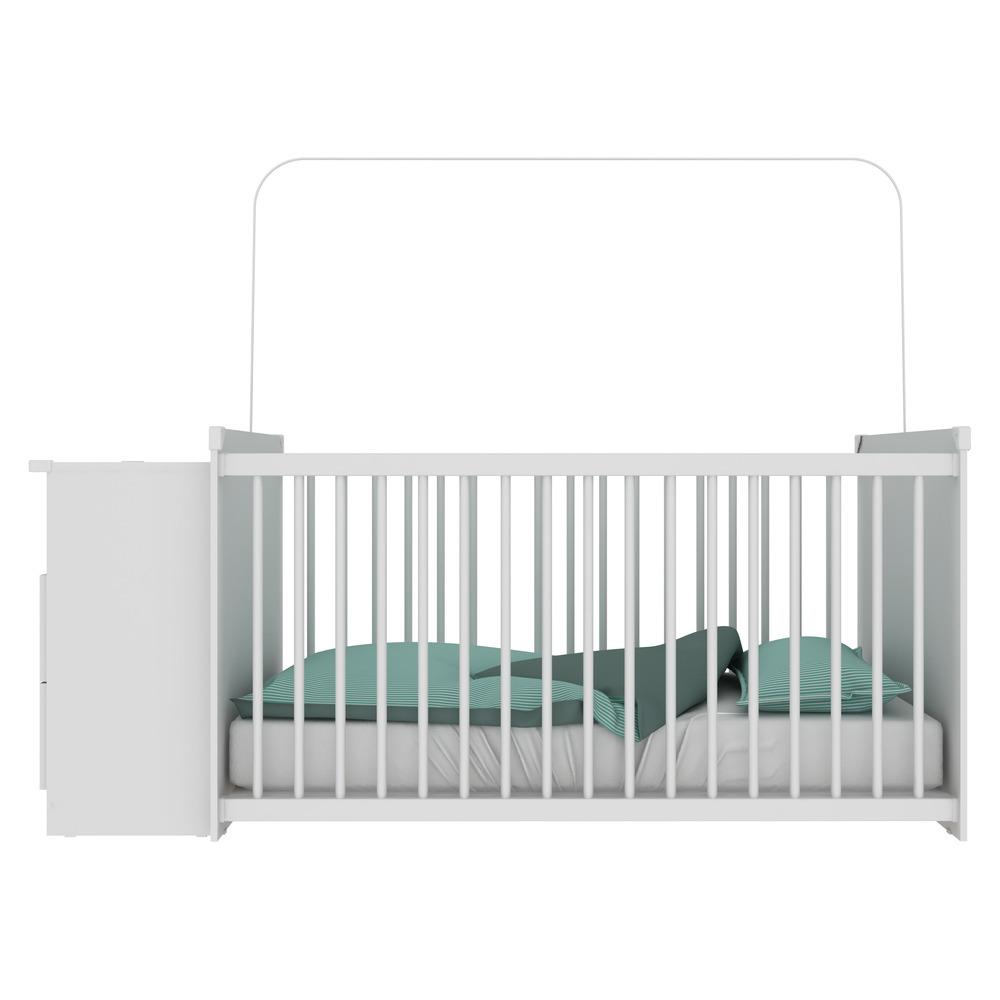 Berço Cômoda para Colchão 60 x 130 cm Meu Bebê Multimóveis Branco