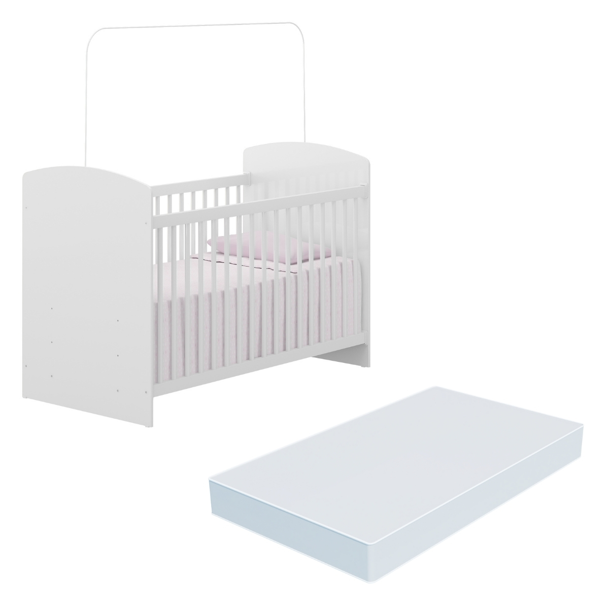 Berço com Colchão Incluso Multimóveis Olaf Plus FG2949 Branco