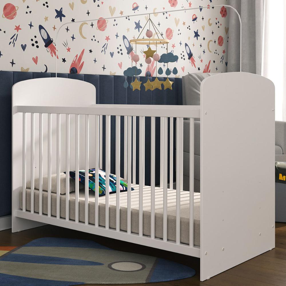 Berço com Colchão Incluso Sonho Multimóveis BB0515C Branco