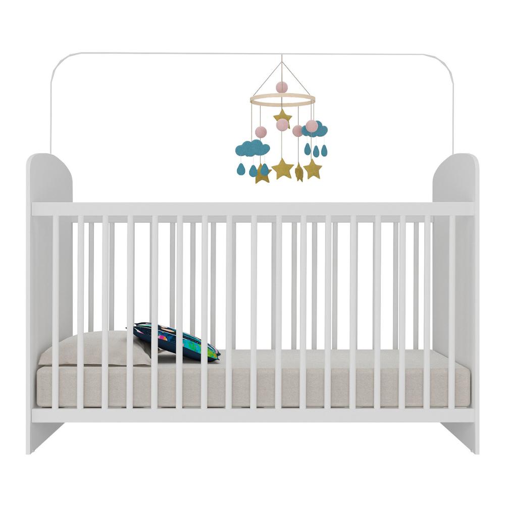 Berço com Colchão Incluso Sonho Multimóveis BB0515C Branco