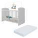 Berço com Colchão Incluso Sonho Multimóveis BB0515C Branco