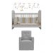 Berço com Poltrona de Amamentação Ana Lívia Multimóveis MP4063 Branco/Cinza
