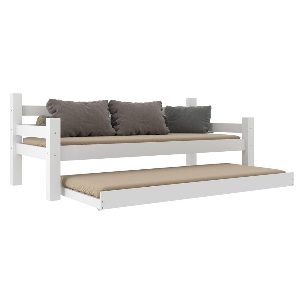 Bicama Madeira Maciça para Colchão 78/88 x 188cm Paris Multimóveis CR4139 Branca