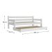 Bicama Madeira Maciça para Colchão 78/88 x 188cm Paris Multimóveis CR4139 Branca