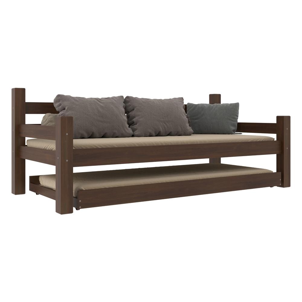 Bicama Madeira Maciça para Colchão 78/88 x 188cm Paris Multimóveis CR4139 Imbuia