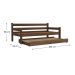 Bicama Madeira Maciça para Colchão 78/88 x 188cm Paris Multimóveis CR4139 Imbuia