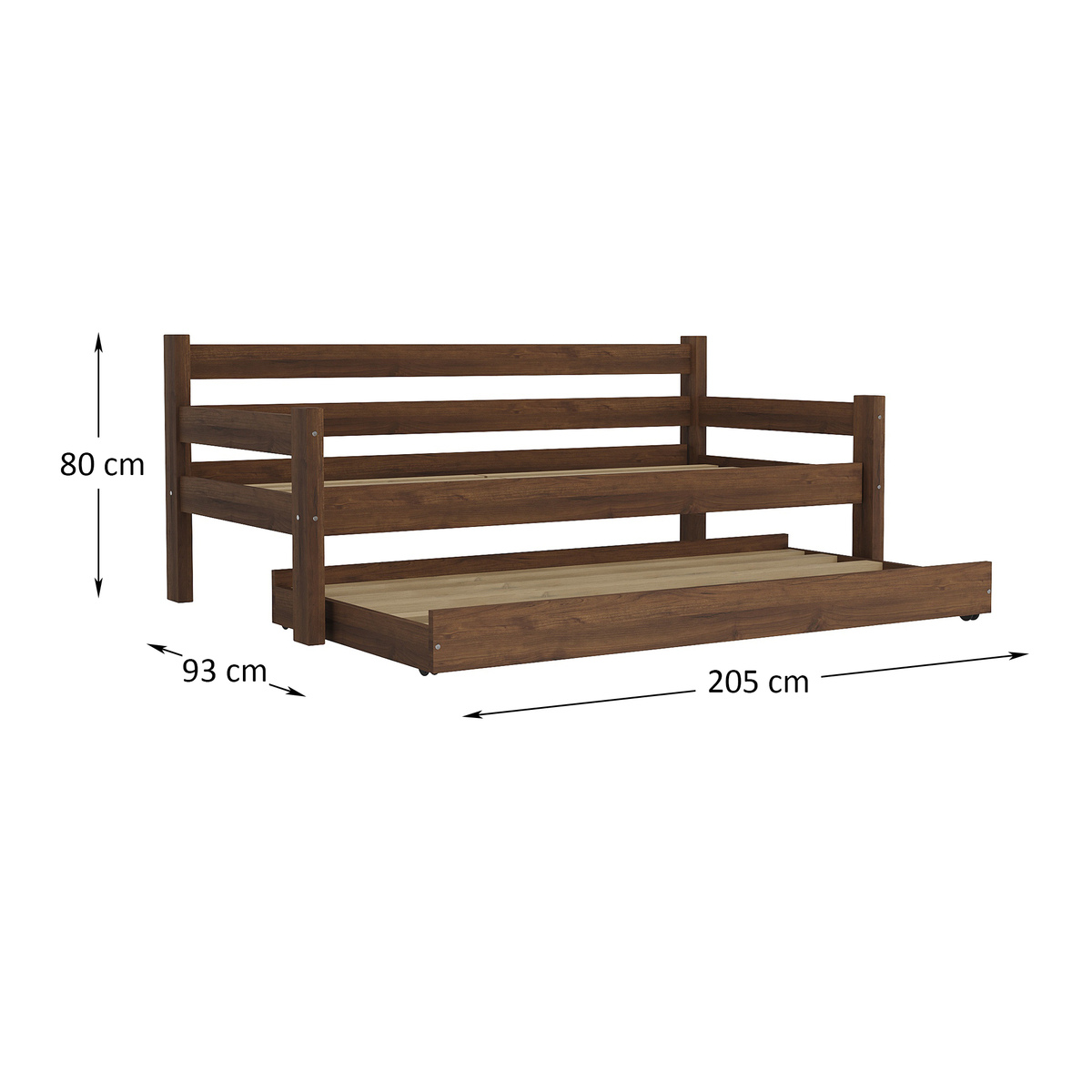 Bicama Madeira Maciça para Colchão 78/88 x 188cm Paris Multimóveis CR4139 Imbuia