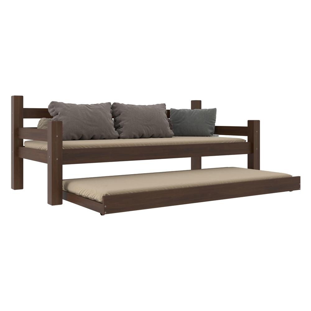 Bicama Madeira Maciça para Colchão 78/88 x 188cm Paris Multimóveis CR4139 Imbuia