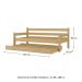 Bicama Madeira Maciça para Colchão 78/88 x 188cm Paris Multimóveis VCR4139 - Natural
