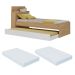 Bicama de Solteiro com Colchão Incluso e Baú Embutido Multimóveis MP4261 Rustic/Branco