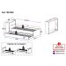 Bicama de Solteiro para Colchão 188 x 78cm com Baú Embutido Multimóveis MP4258 Rustic/Branco