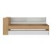 Bicama de Solteiro para Colchão 188 x 78cm com Baú Embutido e Prateleira Multimóveis MP4256 Rustic/Branco