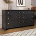 Cômoda 136cm com 6 Gavetas Flex Multimóveis MP4275 Preto