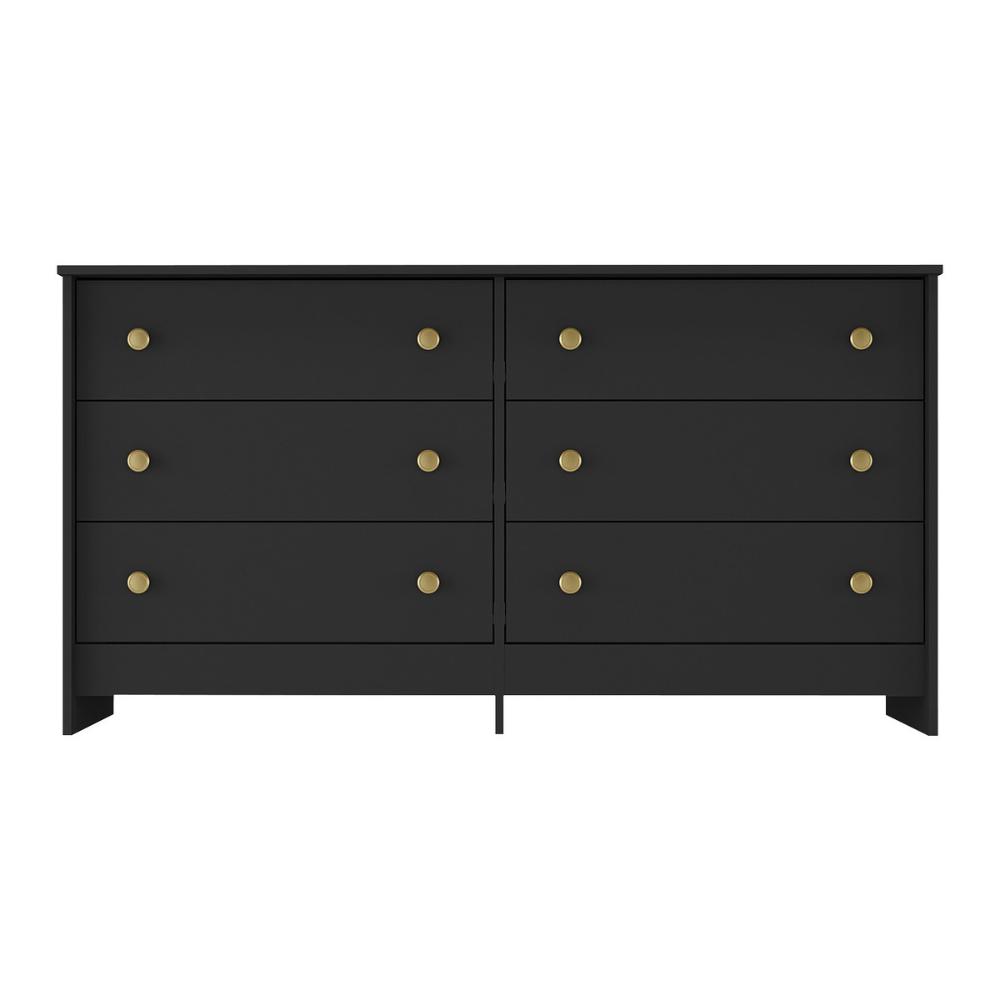 Cômoda 136cm com 6 Gavetas Flex Multimóveis MP4275 Preto