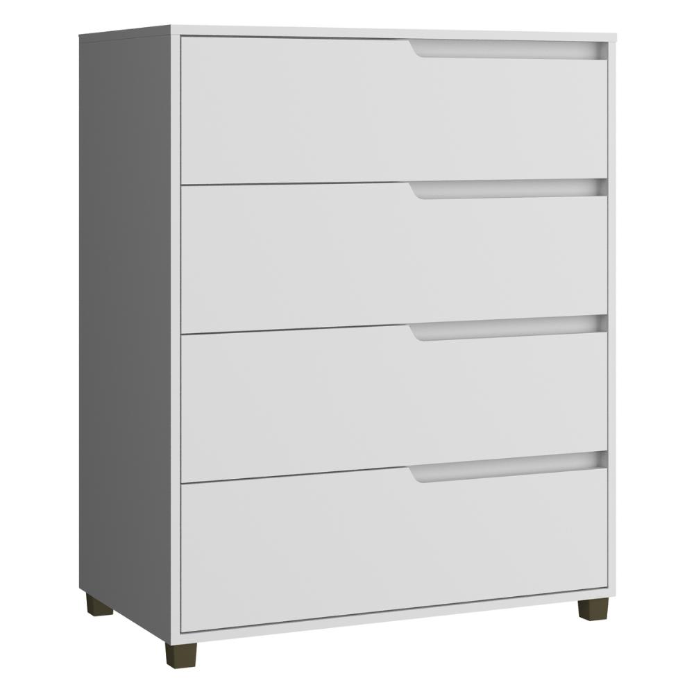 Cômoda 80cm com 4 Gavetas Multimóveis CR35243 Branco