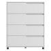 Cômoda 80cm com 4 Gavetas Multimóveis CR35243 Branco